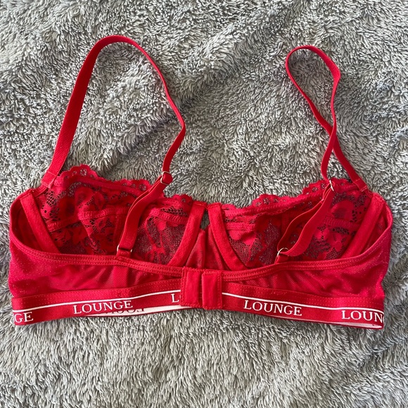 LOUNGE red lace bra - Picture 2 of 3